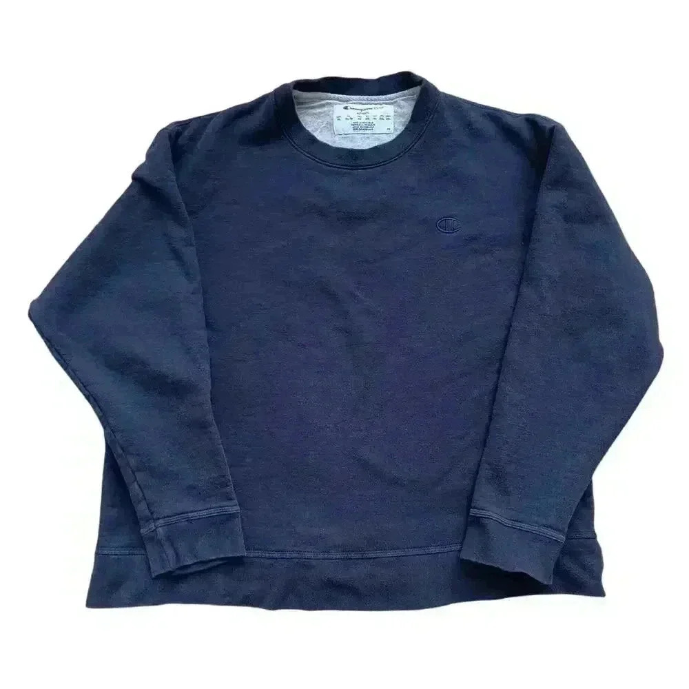 Champion Authentic Eco Crewneck Sweatshirt Athletic Navy Blue Boxy Cut Men's XL